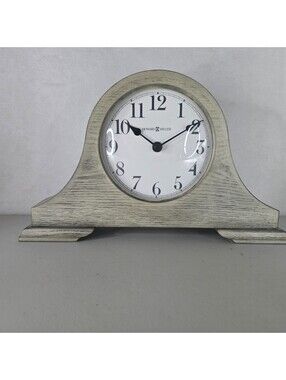Howard Miller Emma 635-213 Non-Chiming Gray Mantel Clock Traditional Tambour